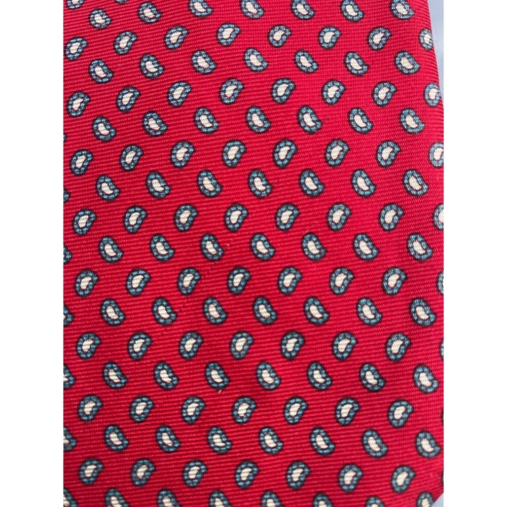 Mens Vintage YVES SAINT LAURENT Red Silk Neck